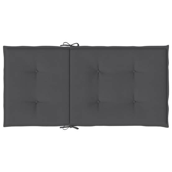 Coussins de chaise à dossier bas polyester anthracite 100 x 50 x 3 cm - PANGIVO - Image 7