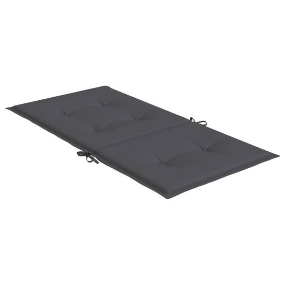 Coussins de chaise à dossier bas polyester anthracite 100 x 50 x 3 cm - PANGIVO - Image 6
