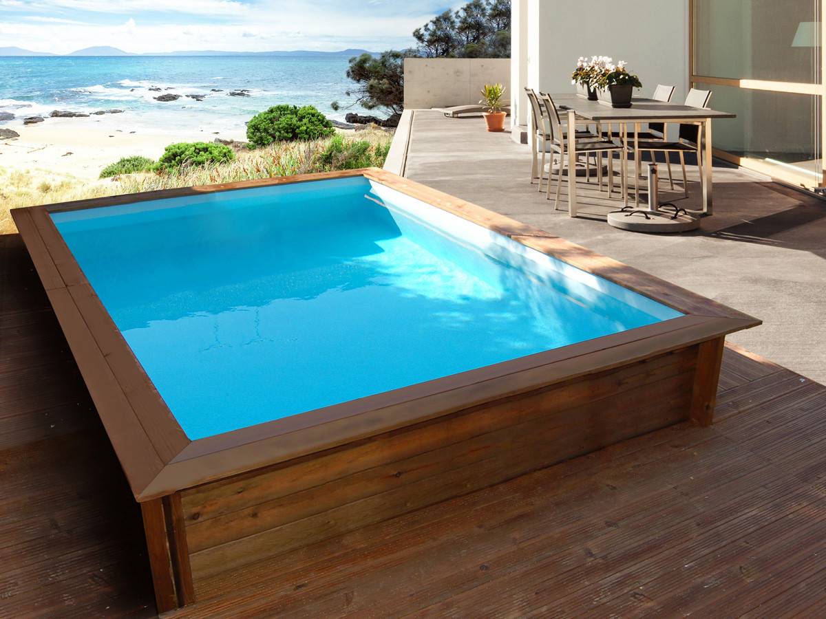 Habitat Et Jardin - Piscine Bois Rectangle " Toledo "- 3.20 X 2.20 X 0.71 M -habitat Et Jardin