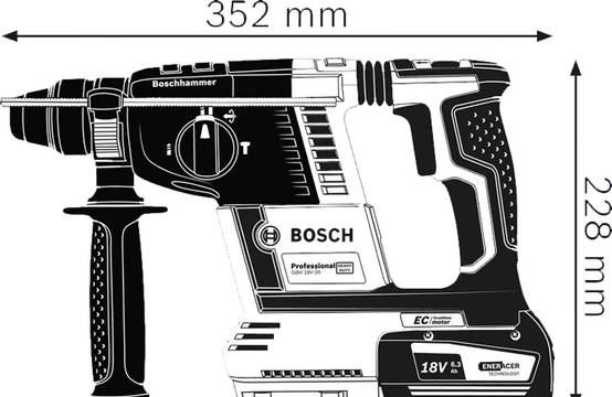 Bosch - Perforateur SDS+ GBH 18V-26 Solo (machine seule) | 0611909000 - Bosch - Image 3