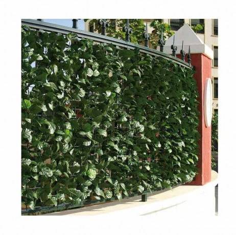 James Grass - France Green - Haie artificielle feuillage rosier, Long 54 m, Hauteur 1 m - Imagen 2