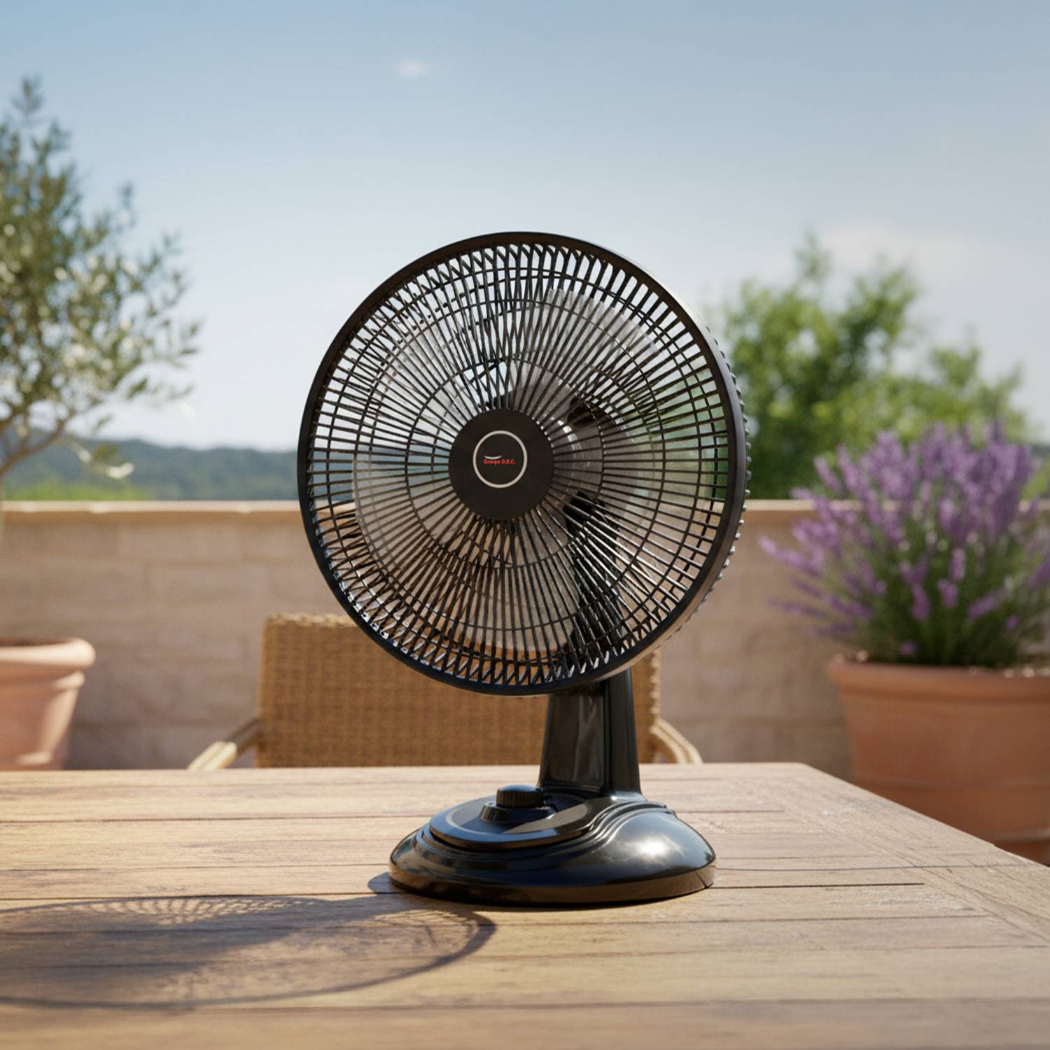 Ventilateur de Table Solaire Silencieux - 3 Vitesses - Recharge USB et Solaire - Autonomie 10h - Compact Portable - Groupe DDC - Image 1