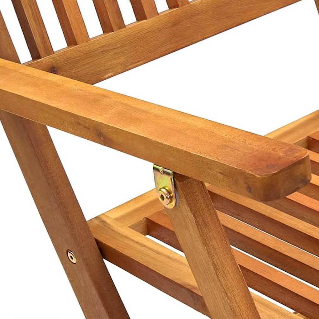 Vidaxl - Ensemble à manger d'extérieur pliable 5pcs Bois d'acacia solide vidaXL 44056 - Imagen 4