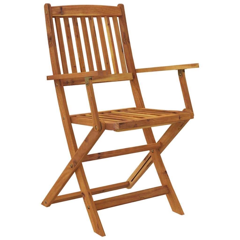 Vidaxl - Ensemble à manger d'extérieur pliable 5pcs Bois d'acacia solide vidaXL 44056 - Imagen 10