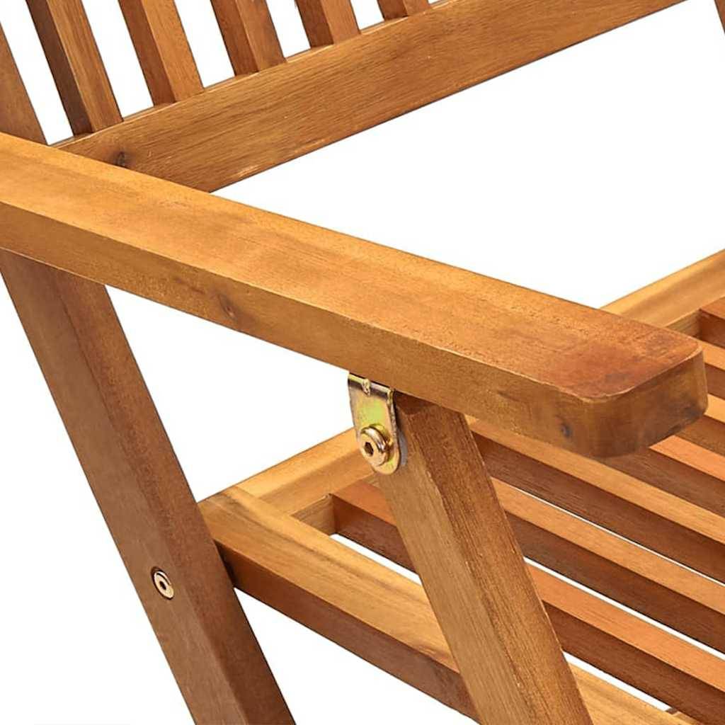 Vidaxl - Ensemble à manger d'extérieur pliable 5pcs Bois d'acacia solide vidaXL 44056 - Imagen 6