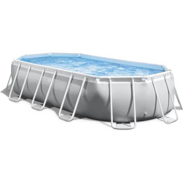 Intex - Kit Piscine hors sol tubulaire INTEX - Pris Frame - 503 x 274 x 122 cm - Ovale (Pompe, bâche, tapis de sol et échelle) - 26796 - Image 1
