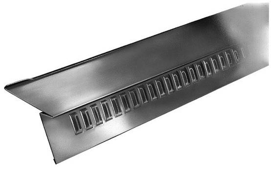 Bande d'égoût ventilé - kit de 10 bandes - zinc naturel - dév. 166 mm - ép.0.65 mm - lg 2m - 209857000