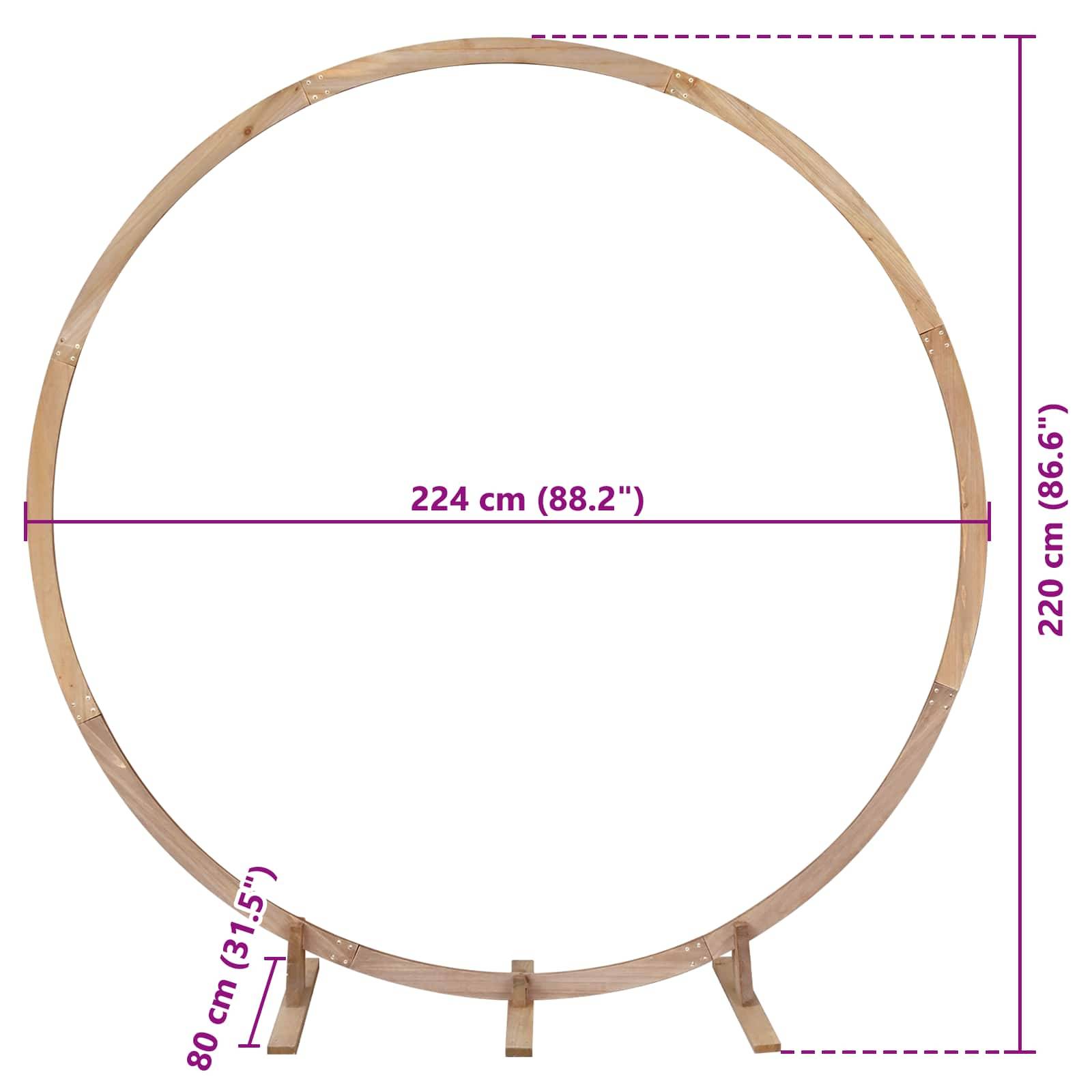 Arche de jardin en bois de pin pour mariage et décoration extérieure 224x80x220 cm - ComfortXL Outdoor Living - Image 9