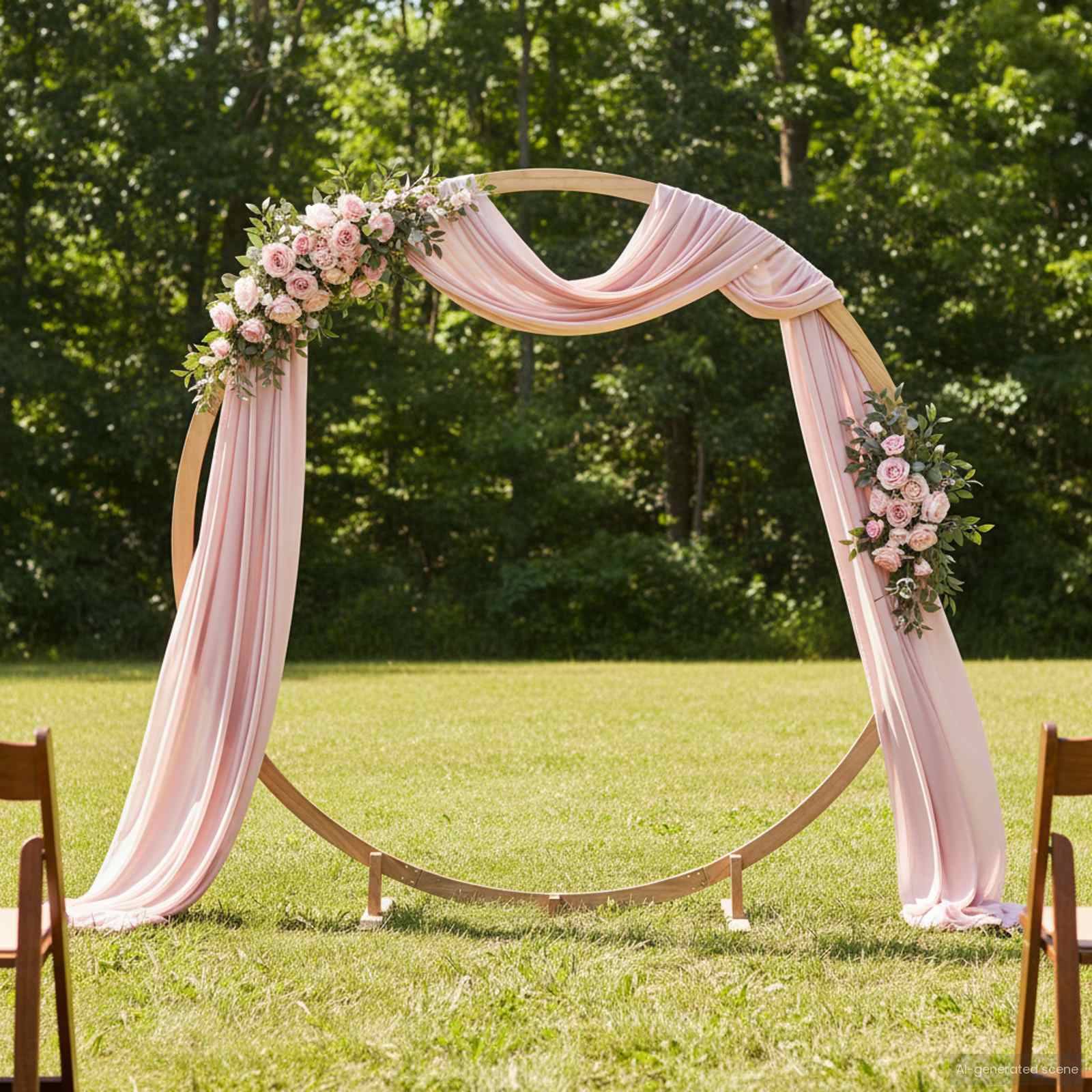 Arche de jardin en bois de pin pour mariage et décoration extérieure 224x80x220 cm - ComfortXL Outdoor Living - Image 1