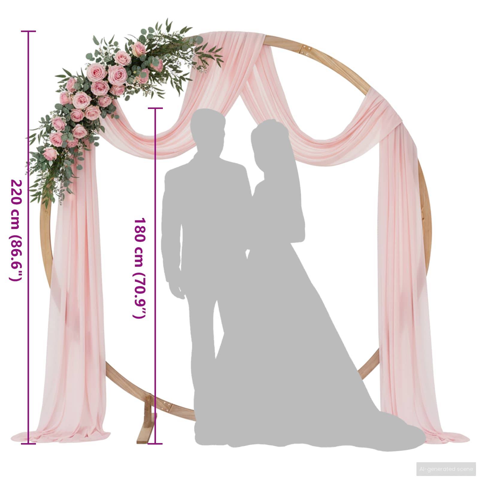 Arche de jardin en bois de pin pour mariage et décoration extérieure 224x80x220 cm - ComfortXL Outdoor Living - Image 8