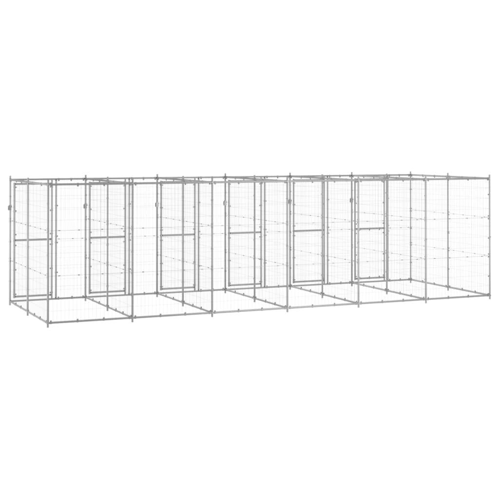 Vidaxl - Chenil extérieur Acier galvanisé 14,52 m² vidaXL 3082286 - Imagen 5