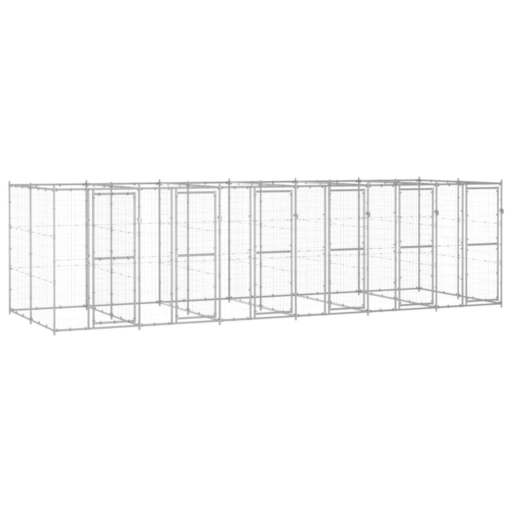 Vidaxl - Chenil extérieur Acier galvanisé 14,52 m² vidaXL 3082286 - Imagen 1