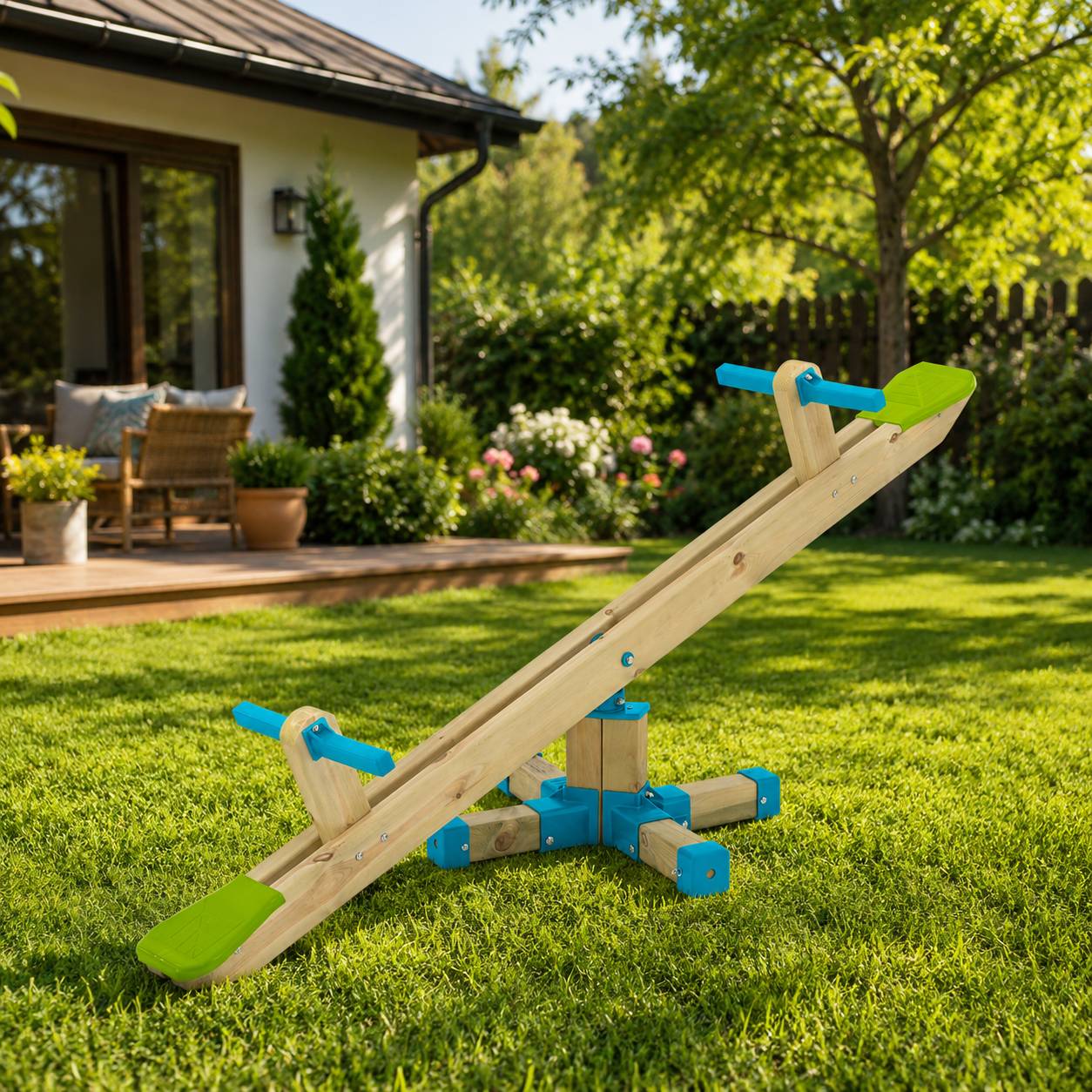 Trebuchet à bascule rotatif 360° bois FSC® - Image 1
