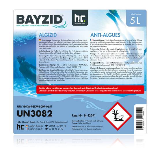 Anti-algues BAYZID® en bidon de 5 L x 2 - Image 5