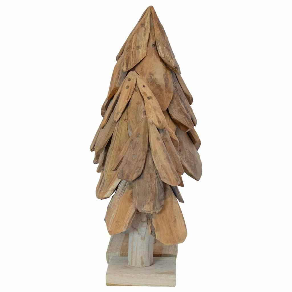 Lot de 3 sapins de Noël rustiques en bois de teck massif décoration Marron – ComfortXL Outdoor Living - Image 6