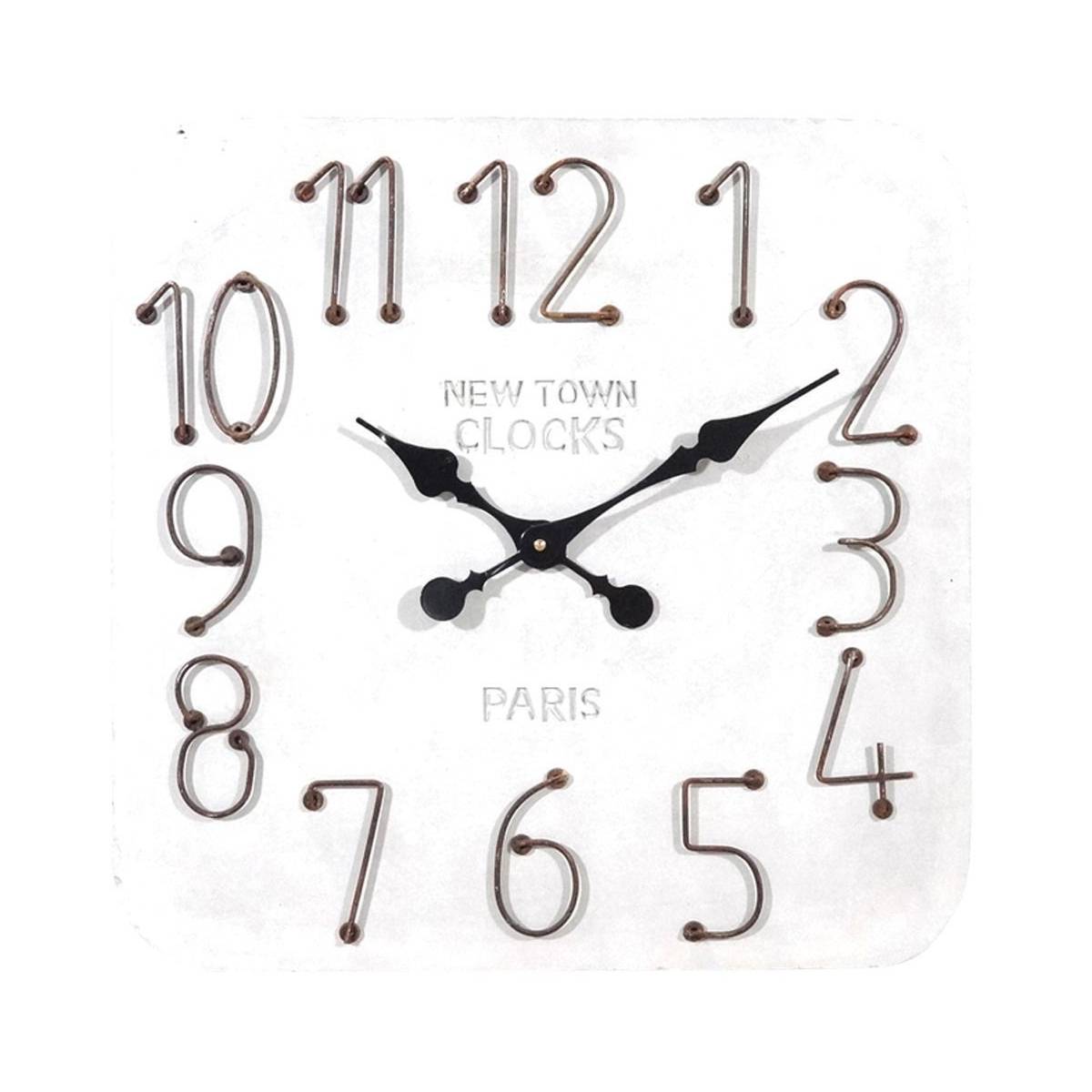 Aubry Gaspard - Horloge carrée en résine New Town