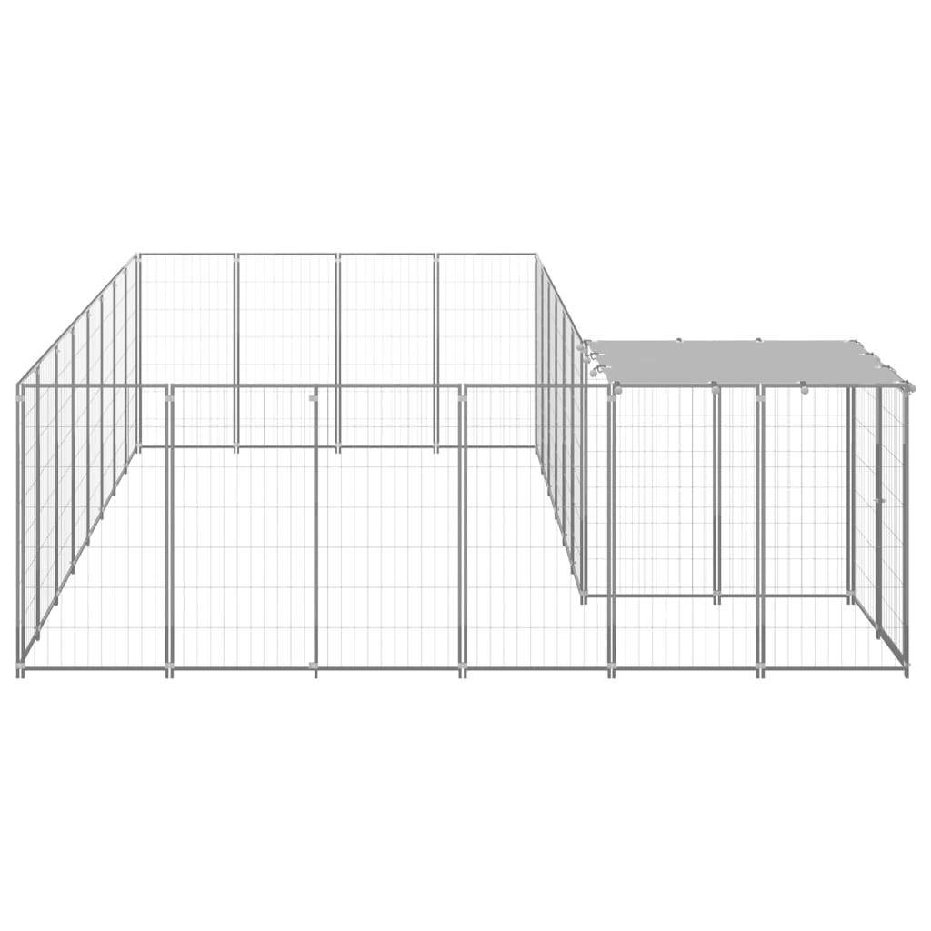 Helloshop26 - Chenil extérieur cage enclos parc animaux chien argenté 10,89 m² acier - Imagen 4