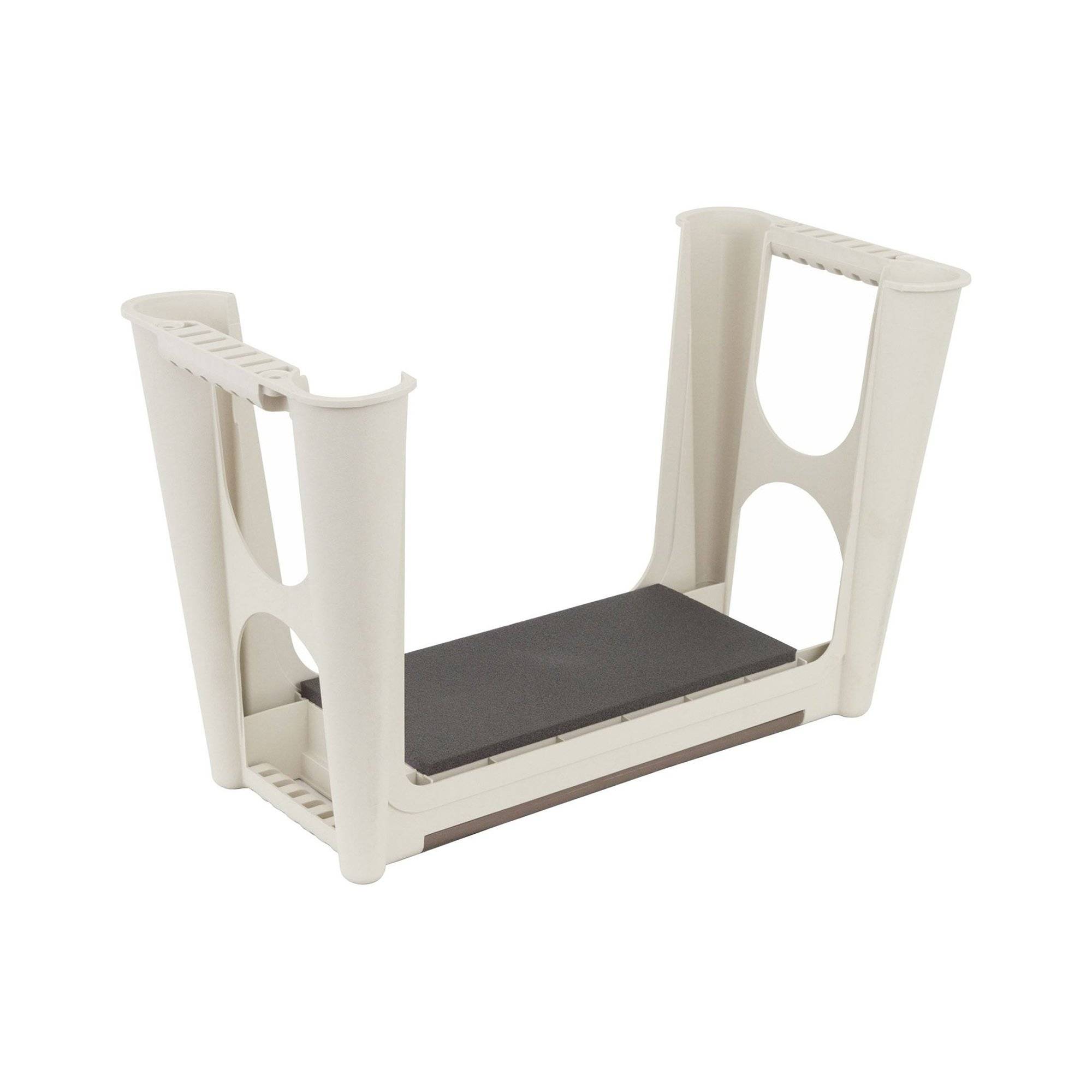 Dmora - Banc d'extérieur Ypres, Banc de jardin, Banc à outils, Banc polyvalent, 100% Made in Italy, 58x29h37 cm, Beige et Marron - Dmora - Imagen 4