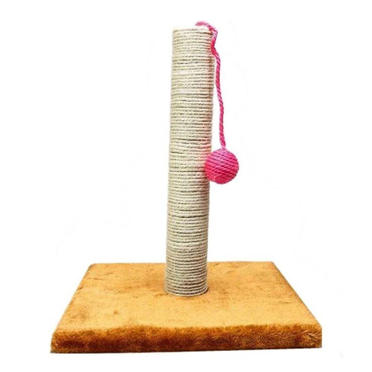Griffoir pour Chat avec Balle Grattoir Chaton Hauteur 30 cm Peluche moelleuse - Imagen 3