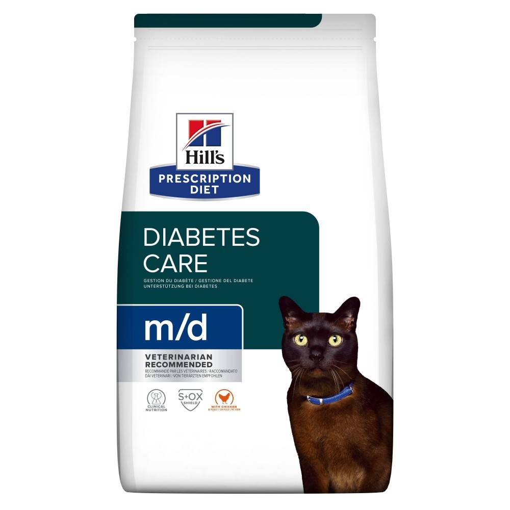 CROQUETTES CHAT ADULT PRESCRIPTION DIETS M/D DIABETES / WEIGHT MANAGEMENT - HILL'S 1,5 kg - Image 1
