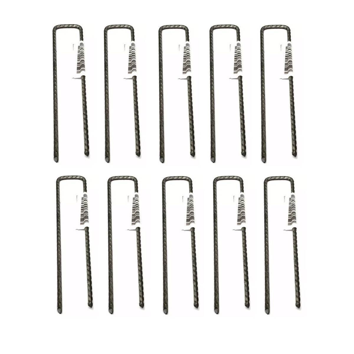 Multitanks - Lot de 10 Agrafes métalliques 17cm x 3.5cm pour films paillage