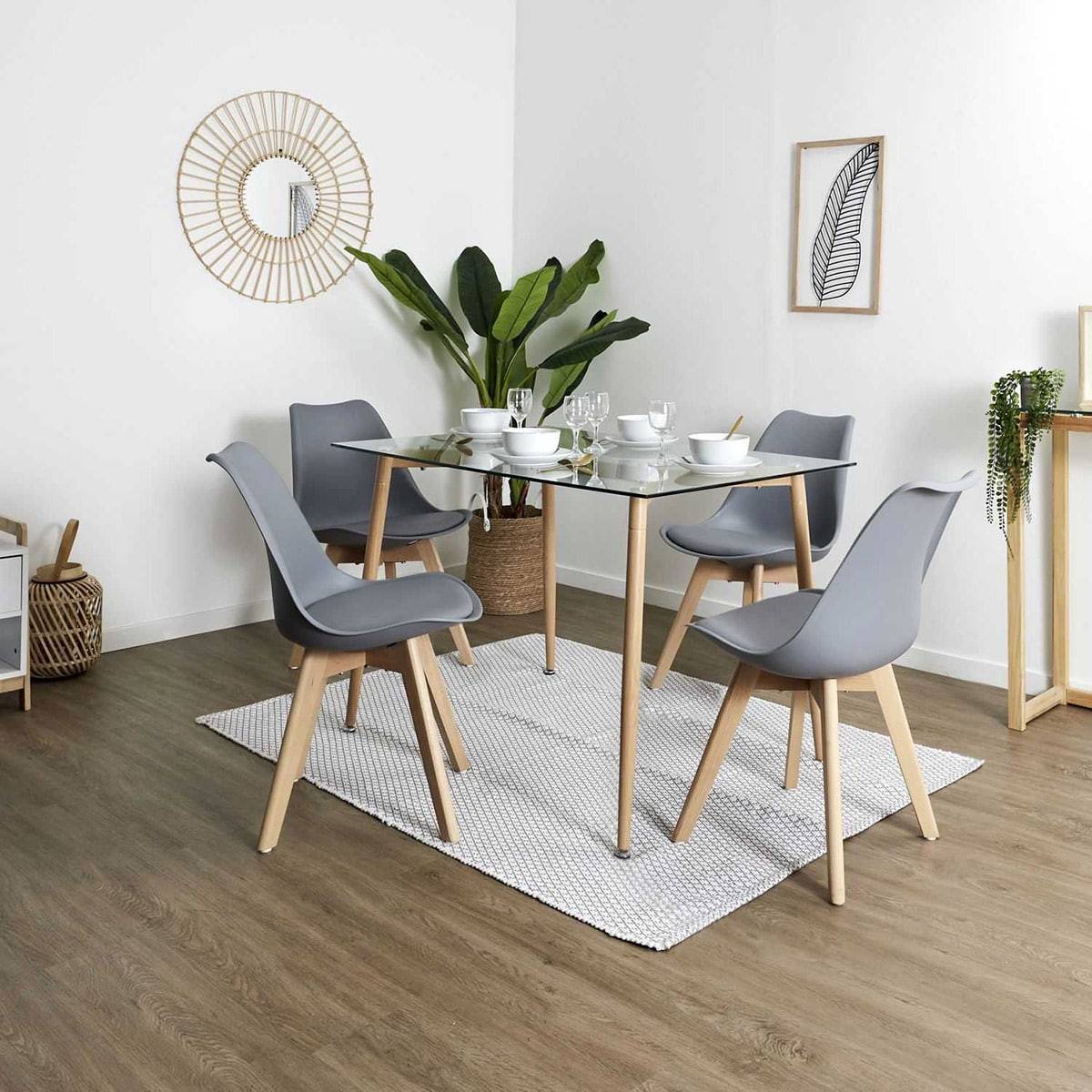 ALTOBUY - Lot de 2 Chaises Scandinaves Grises - MEDALINE - Image 2