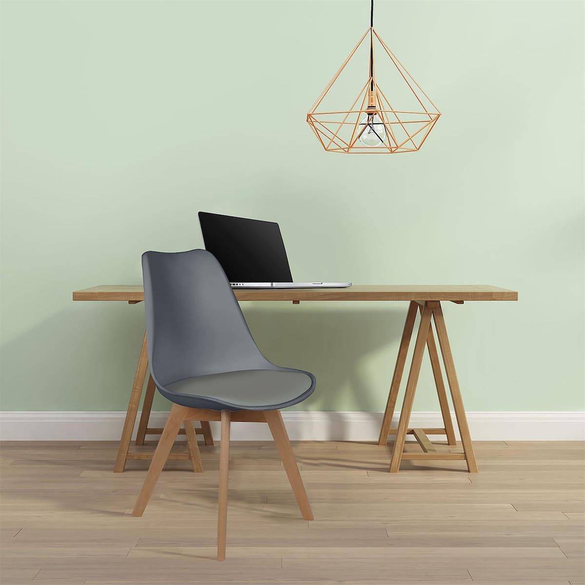 ALTOBUY - Lot de 2 Chaises Scandinaves Grises - MEDALINE - Image 5