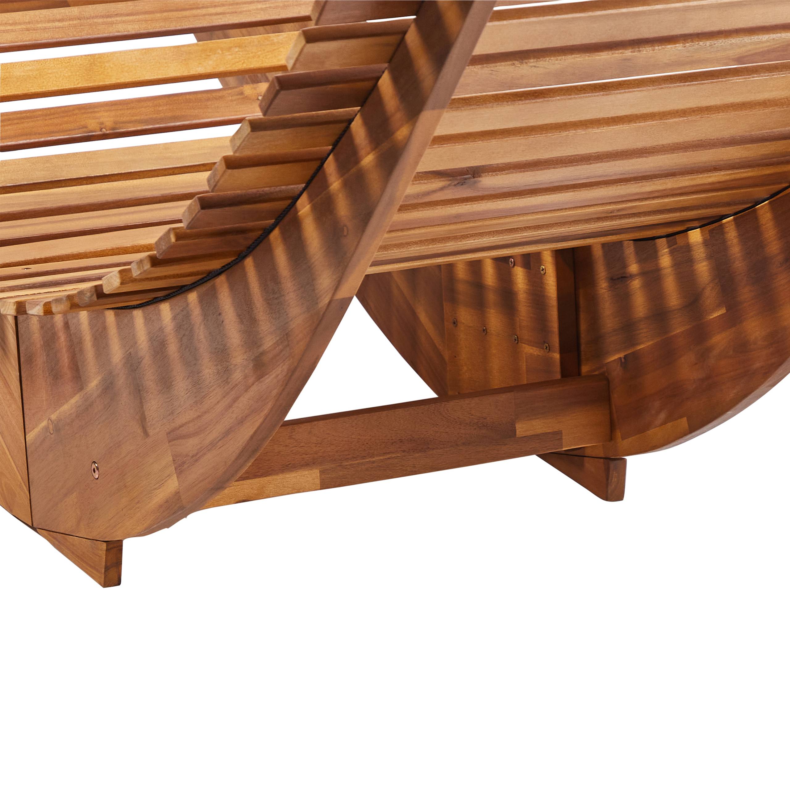Beliani - Chaise longue Acacia Marron BRESCIA II - Beliani - Imagen 8