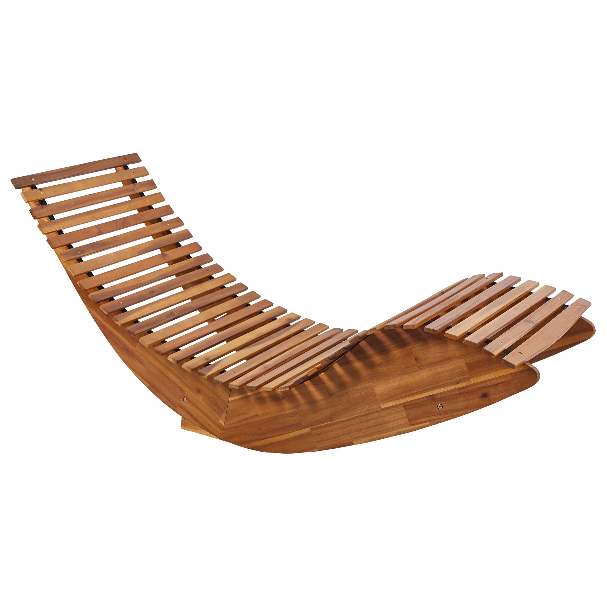 Beliani - Chaise longue Acacia Marron BRESCIA II - Beliani - Imagen 2