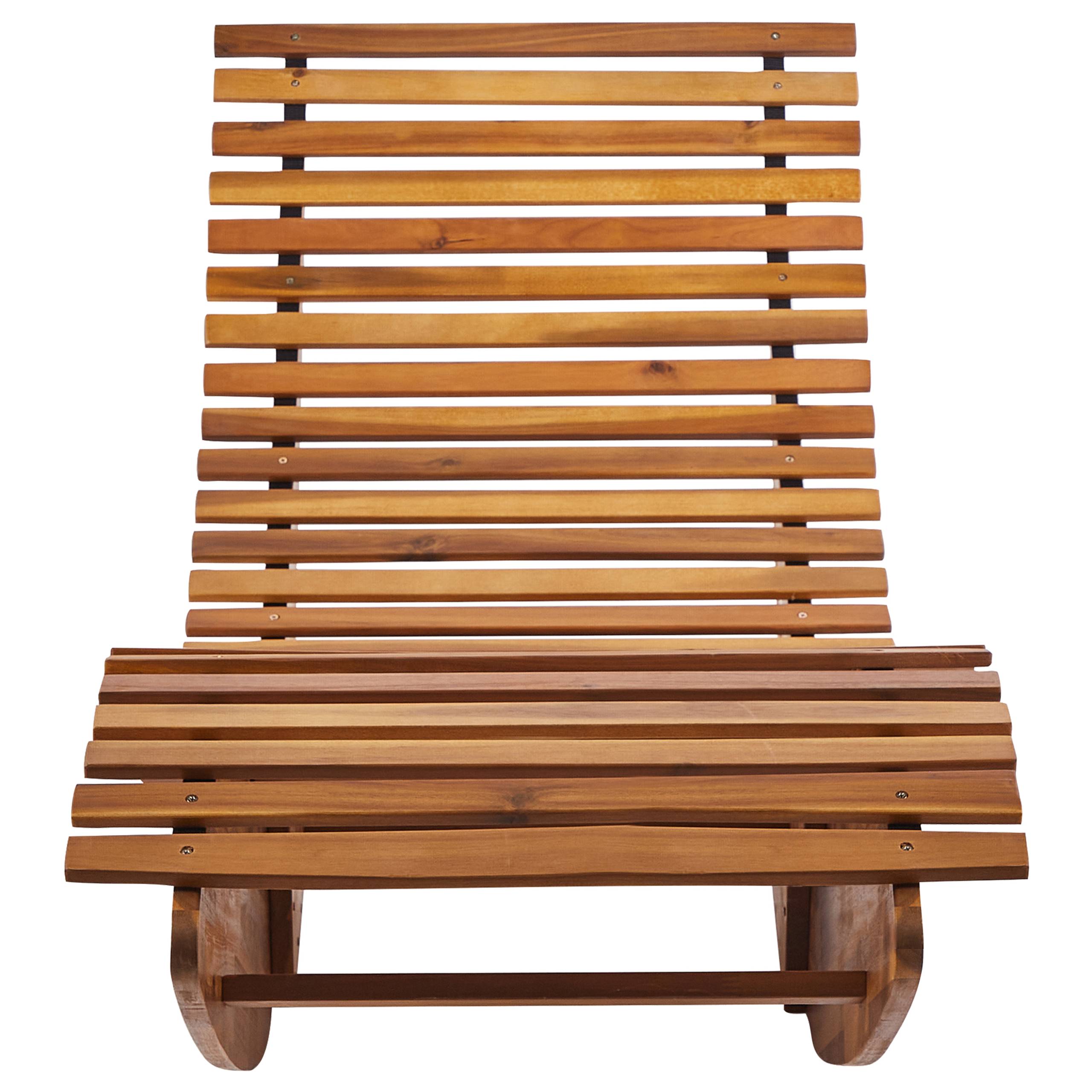 Beliani - Chaise longue Acacia Marron BRESCIA II - Beliani - Imagen 4