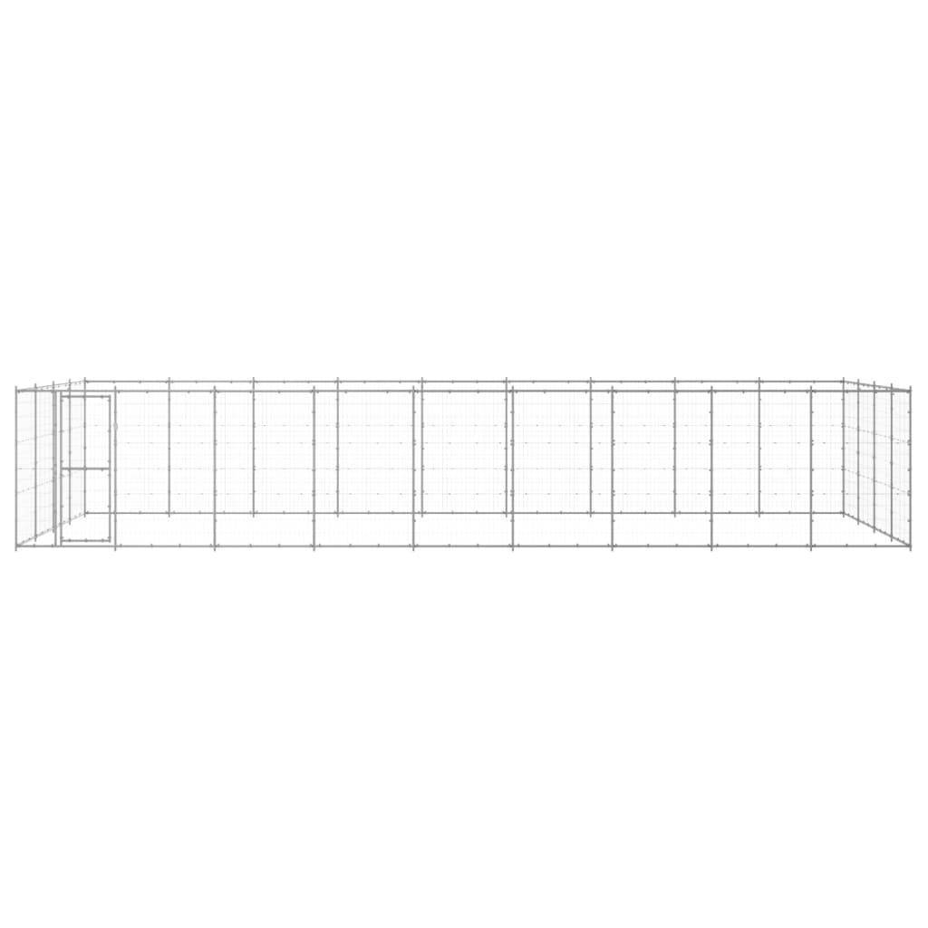 Helloshop26 - Chenil extérieur cage enclos parc animaux chien extérieur acier galvanisé 43,56 m² - Imagen 3