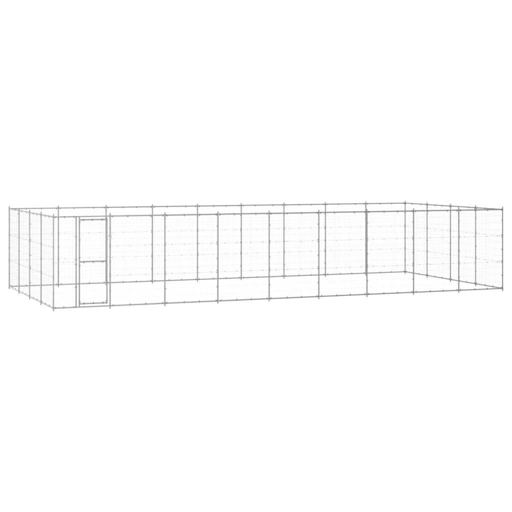 Helloshop26 - Chenil extérieur cage enclos parc animaux chien extérieur acier galvanisé 43,56 m² - Imagen 1