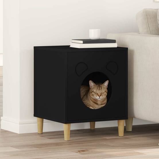 Chatiere bois noir 42,5 x 40 x 53 cm - Prolenta premium p336.2 - Image 2