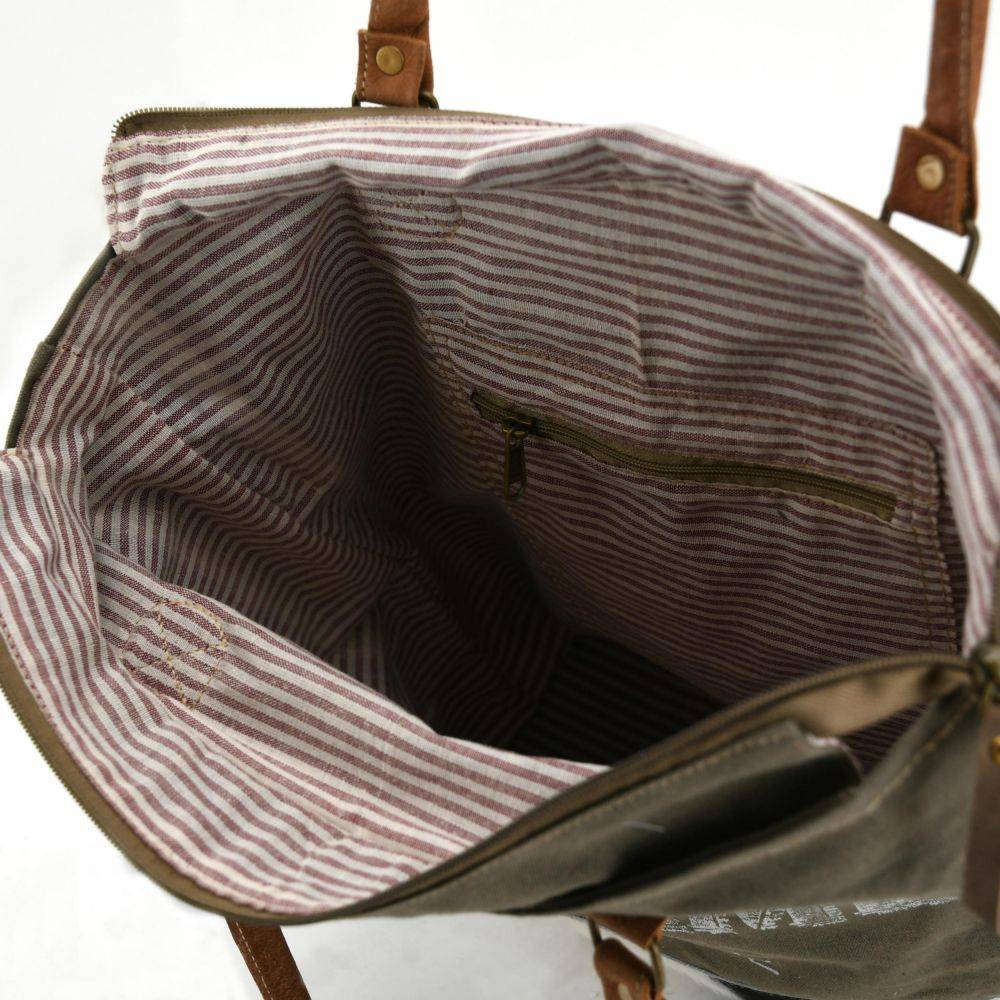 Aubry Gaspard - Sac en coton et peau de vache Madame rebelle - Imagen 3