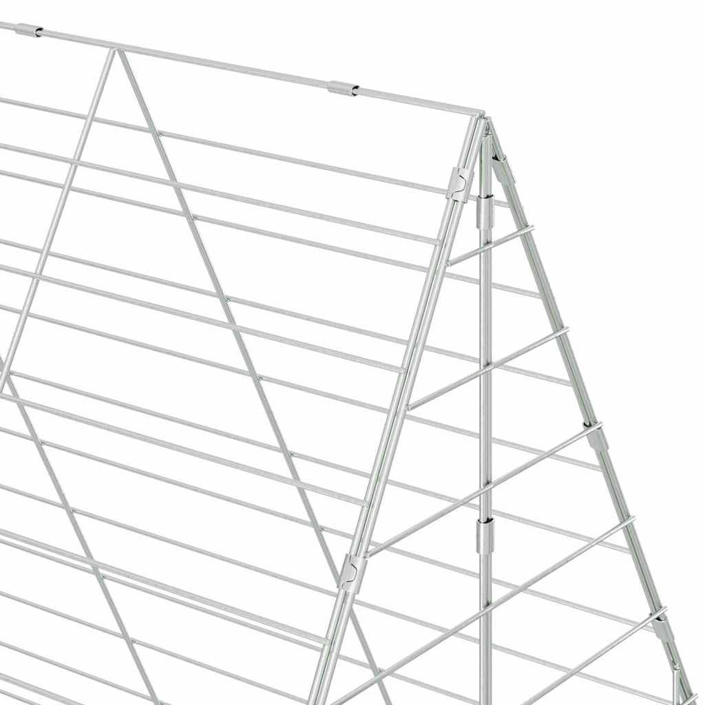 ComfortXL - Cage pour Lapins et Rongeurs en Acier Galvanisé 200x100x210 cm Argent Extérieur - ComfortXL Pet Living - Image 5