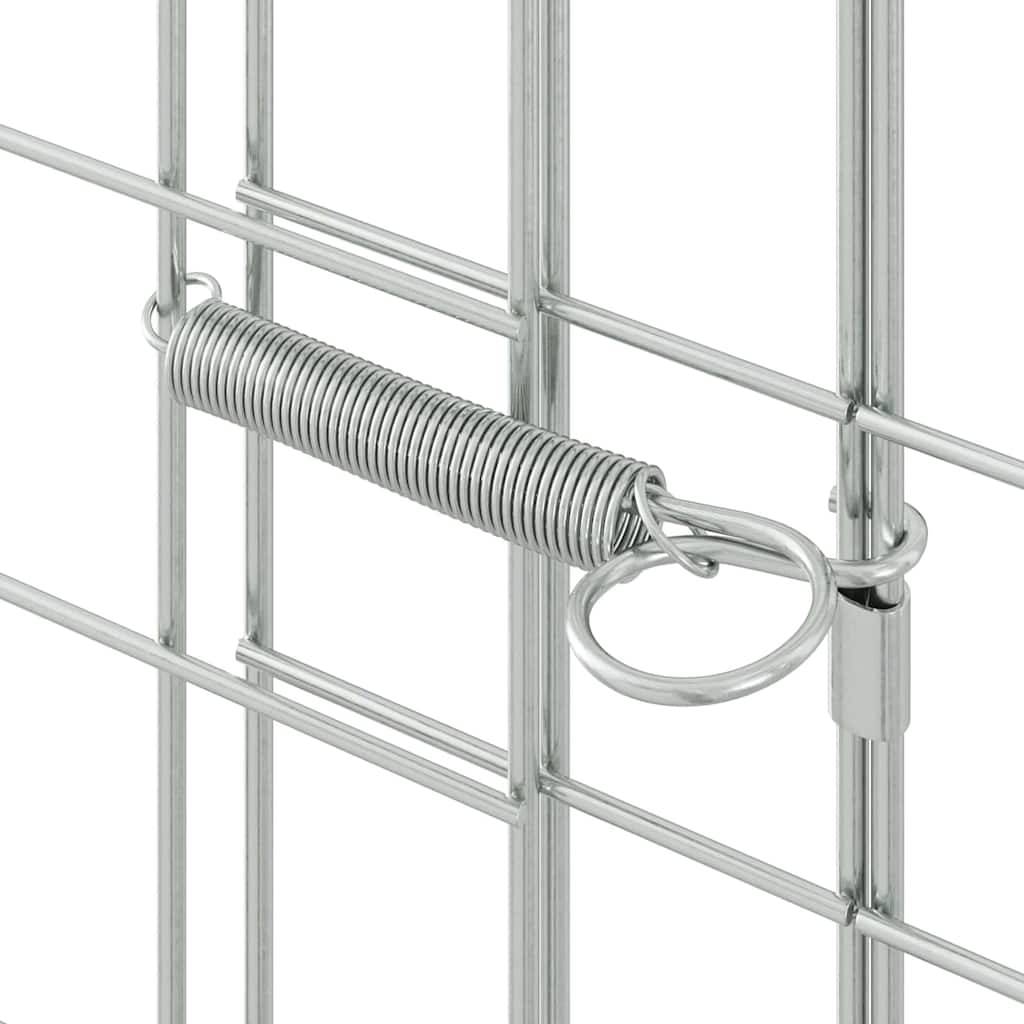 ComfortXL - Cage pour Lapins et Rongeurs en Acier Galvanisé 200x100x210 cm Argent Extérieur - ComfortXL Pet Living - Image 9