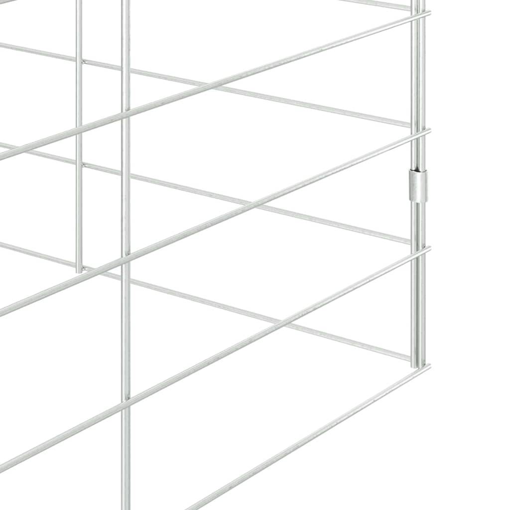 ComfortXL - Cage pour Lapins et Rongeurs en Acier Galvanisé 200x100x210 cm Argent Extérieur - ComfortXL Pet Living - Image 8