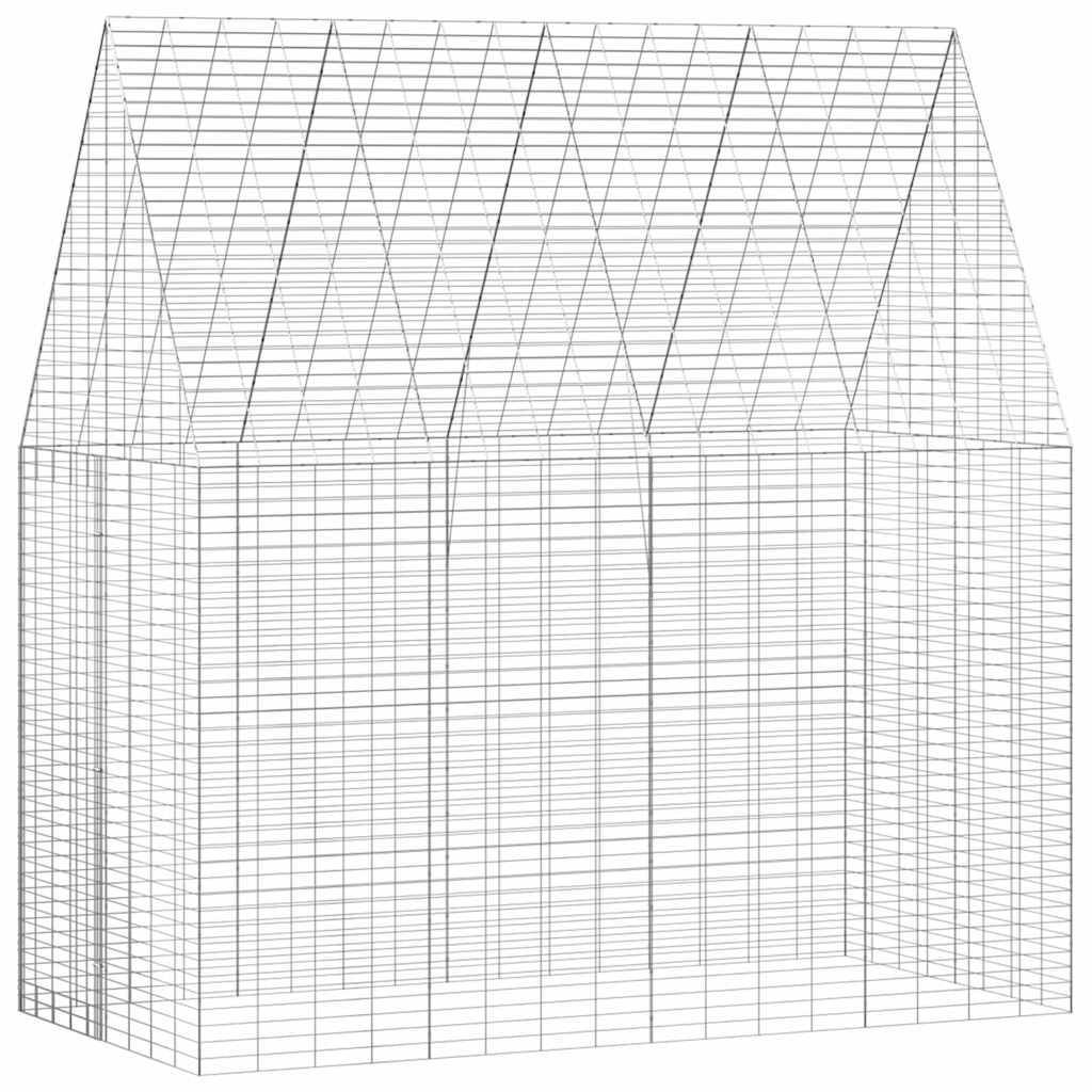 ComfortXL - Cage pour Lapins et Rongeurs en Acier Galvanisé 200x100x210 cm Argent Extérieur - ComfortXL Pet Living - Image 2