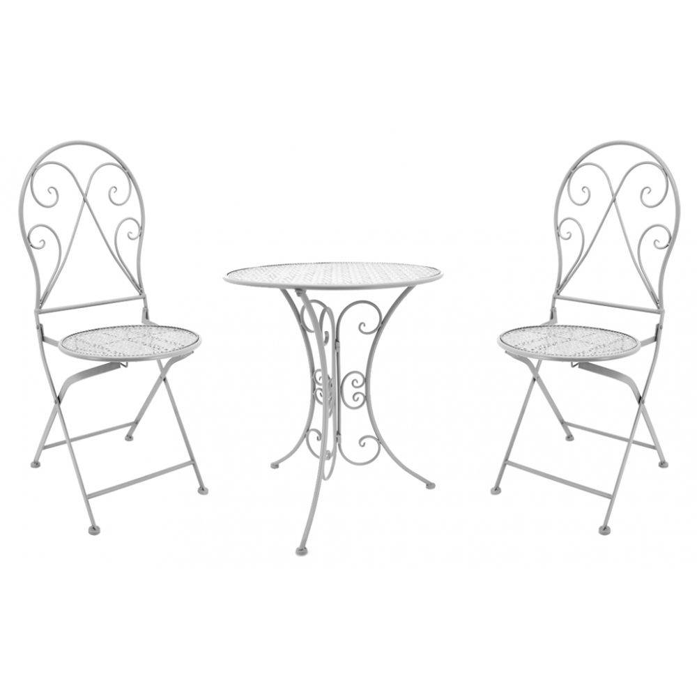 Aubry Gaspard - Chaise en métal forgé pliante Romantic - Imagen 4