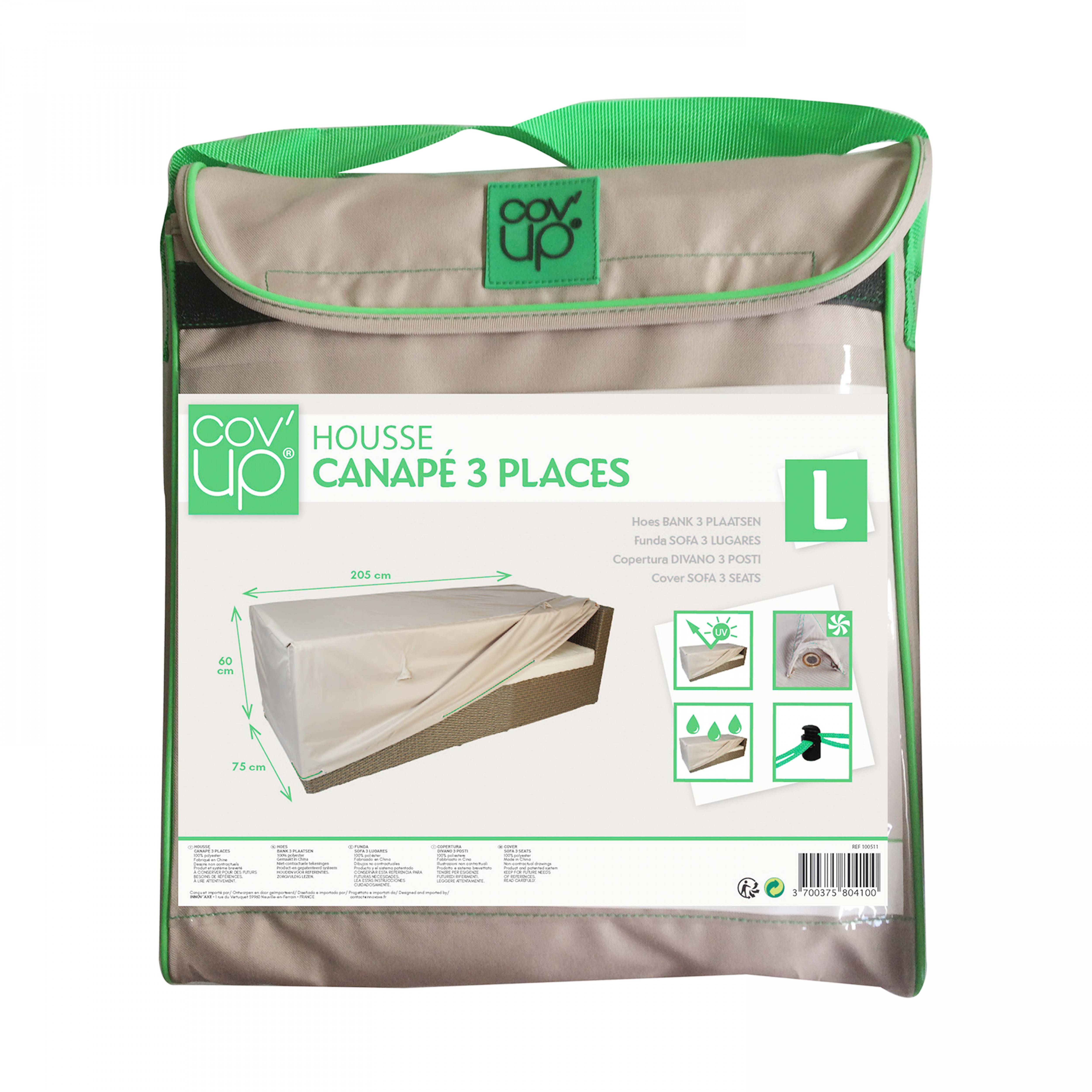 Oviala - Housse de protection pour canapé 3 places Cov'Up - Oviala - Imagen 2
