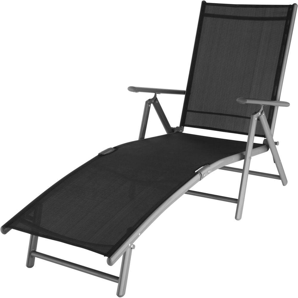 Helloshop26 - Transat bain de soleil meuble jardin gris foncé - Imagen 1