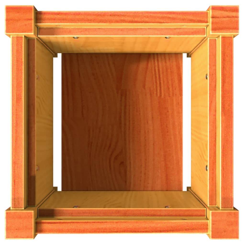 Jardinière bois de pin massif cire marron 31 x 31 x 31 cm - PANGIVO - Image 8