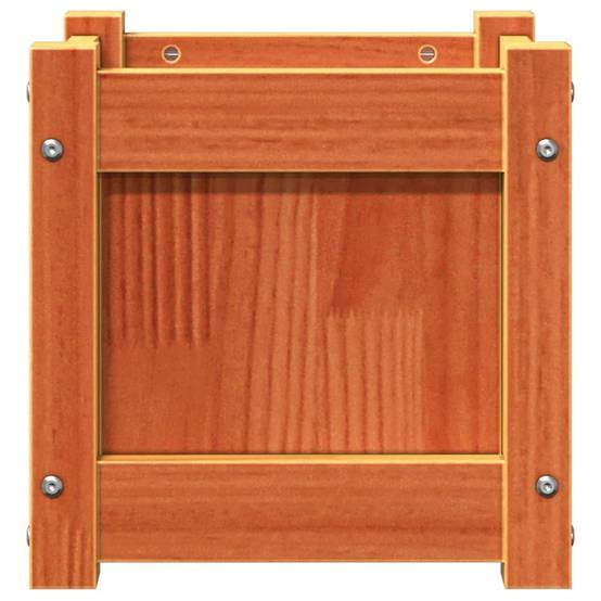Jardinière bois de pin massif cire marron 31 x 31 x 31 cm - PANGIVO - Image 6
