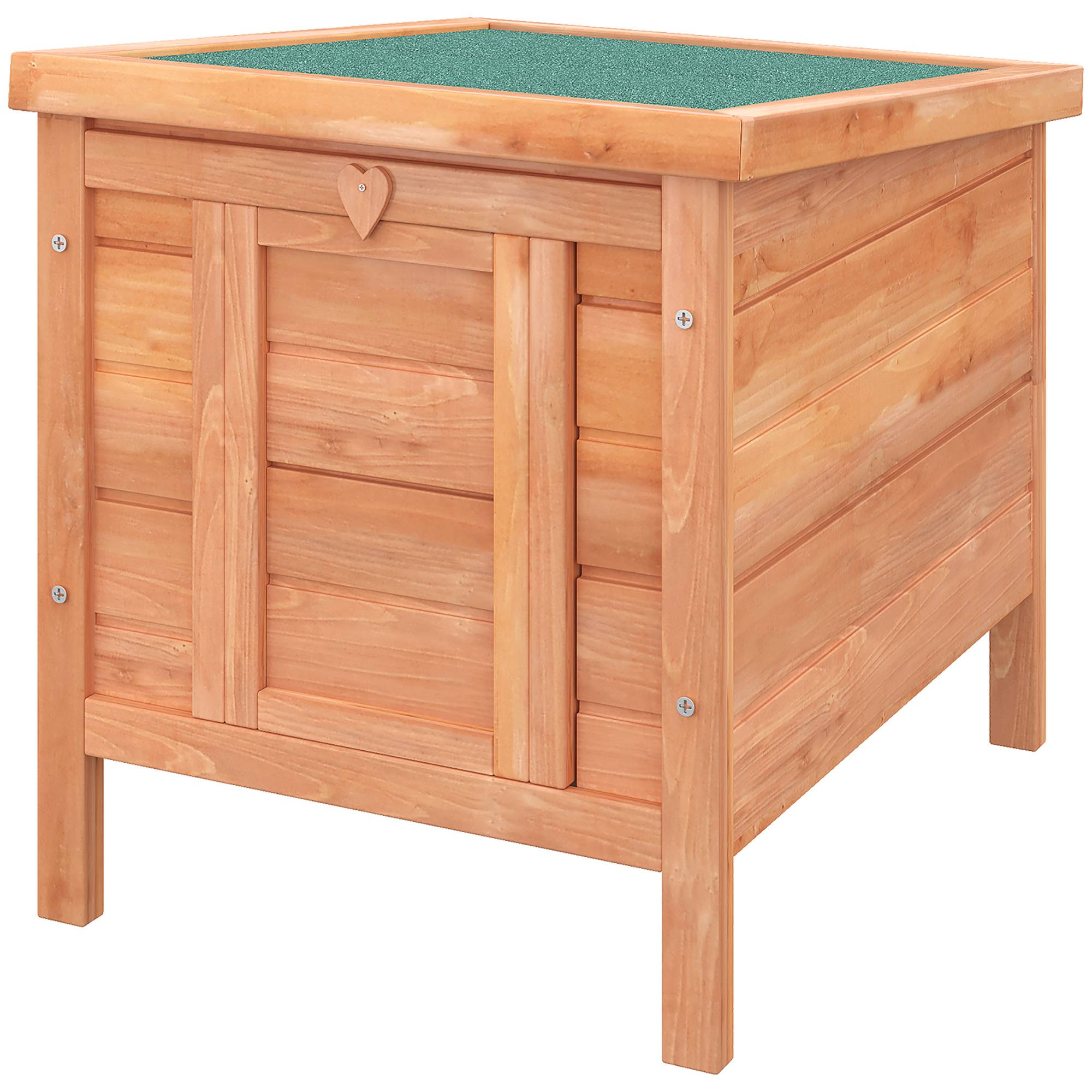 Clapier lapin rongeurs bois extérieur toit asphalte rampe antidérapante 51x42x43cm - ComfortXL Outdoor Living - Image 2