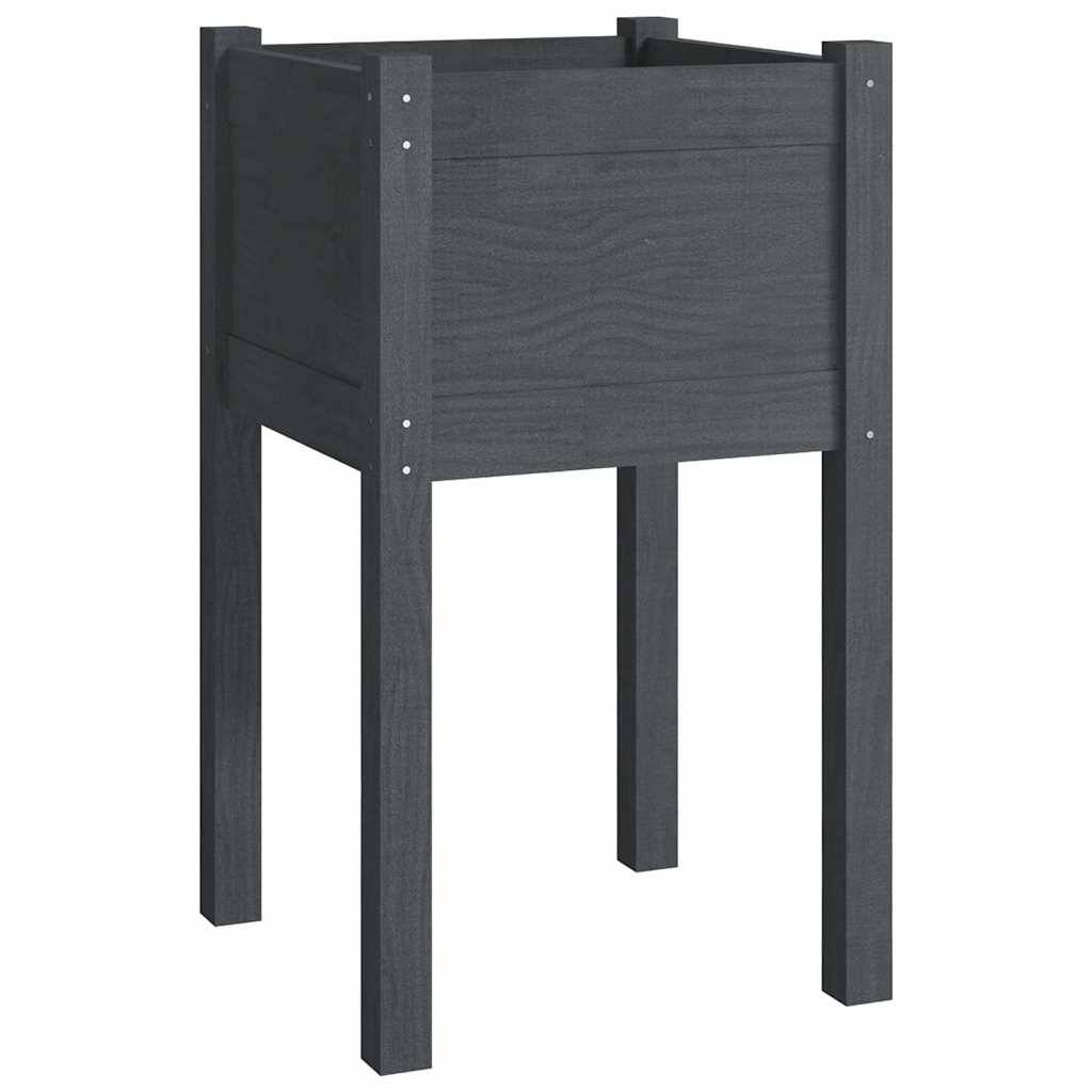 Vidaxl - Jardinière d'extérieur Gris 40x40x70 cm Bois de pin massif vidaXL 810793 - Image 2