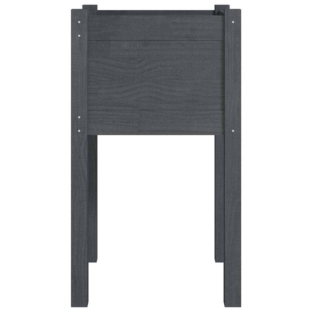 Vidaxl - Jardinière d'extérieur Gris 40x40x70 cm Bois de pin massif vidaXL 810793 - Image 5