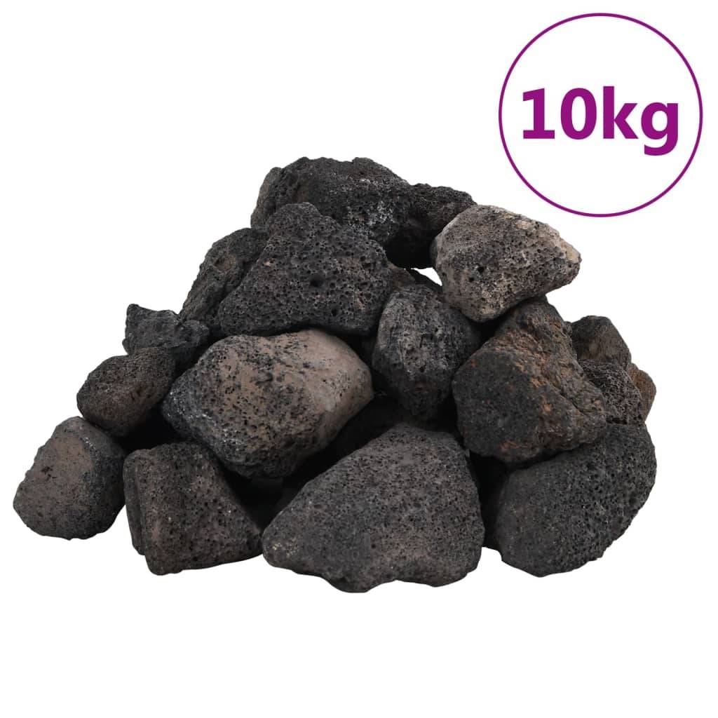 Pierres de Lave pour Aquascaping et Paillage Décoratif 10 kg Noir 5-8 cm - ComfortXL Outdoor Living - Image 2