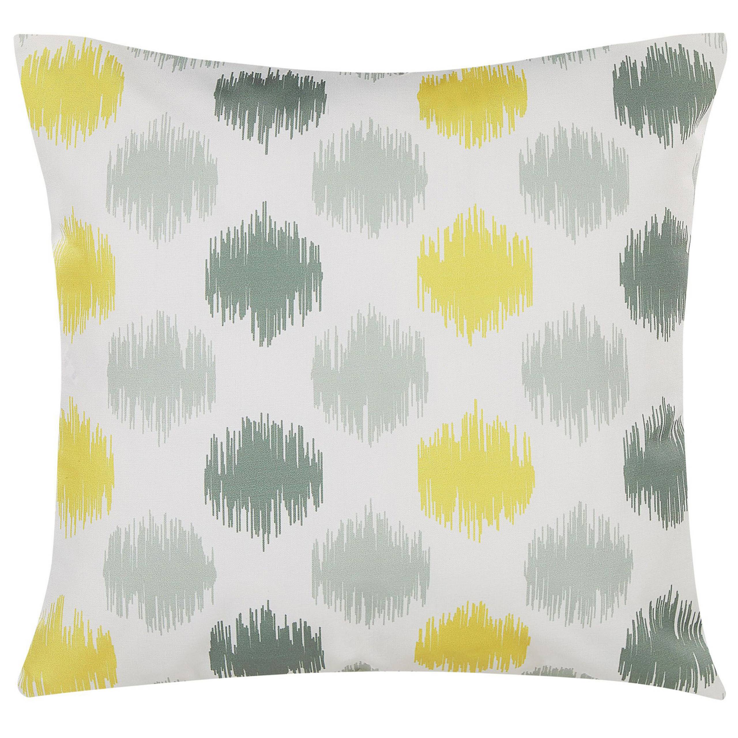 Beliani - Lot de 2 Coussins Décoratifs d'Extérieur pour Jardin 45 x 45 cm en Tissu Imperméable Jaune à Motif Pois Jaunes et Gris Beliani - Imagen 4