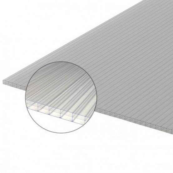 PLAQUE POLYCARBONATE ALVÉOLAIRE 5000 X 980 X 16MM - Coloris - Clair, Epaisseur - 16 mm, Largeur - 98 cm, Longueur - 5 m - Image 1