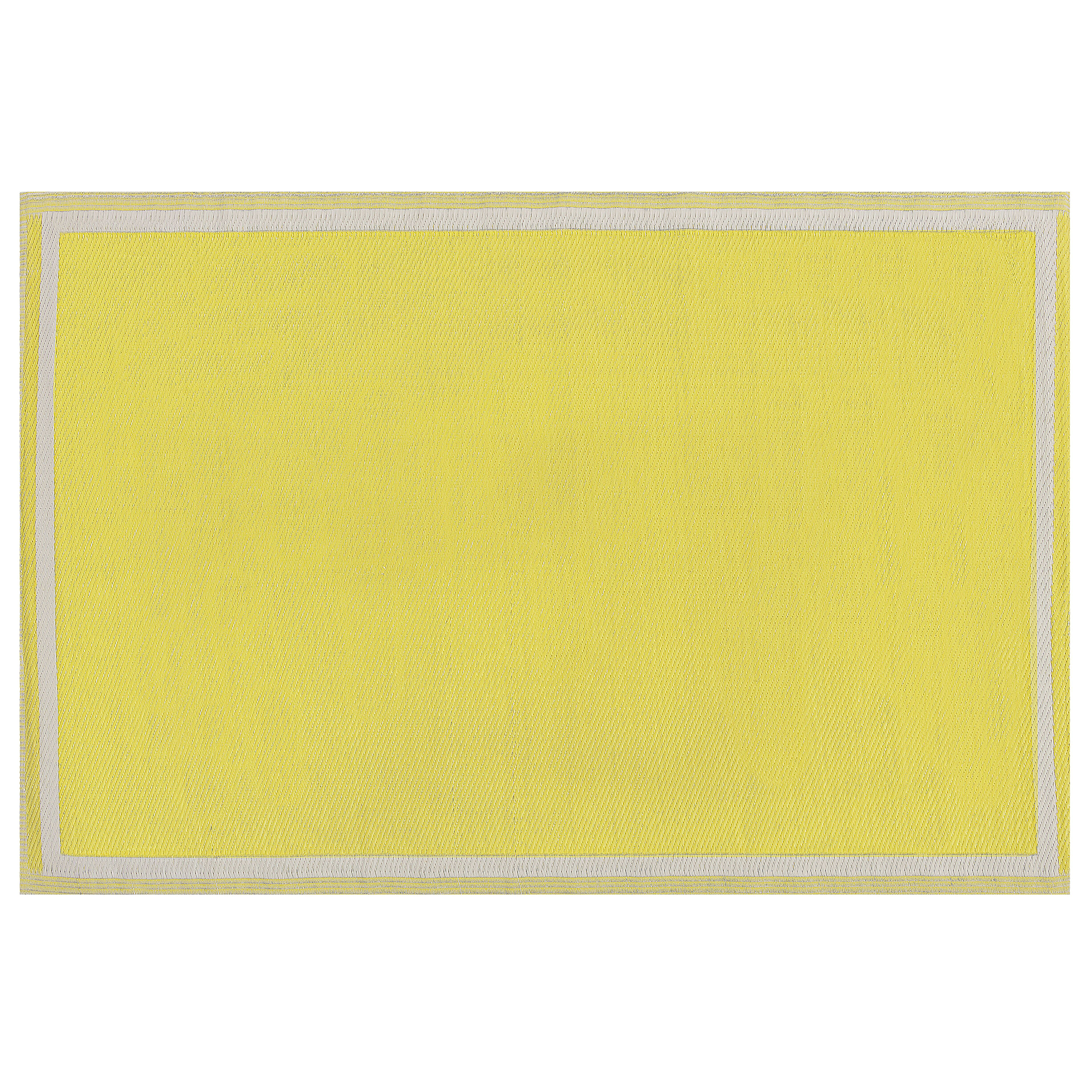 Beliani - Tapis Extérieur et Intérieur Jaune en Polypropylène Motif Uni pour Salon ou Terrasse au Style Minimaliste Moderne 120 x 180 cm Beliani - Imagen 1